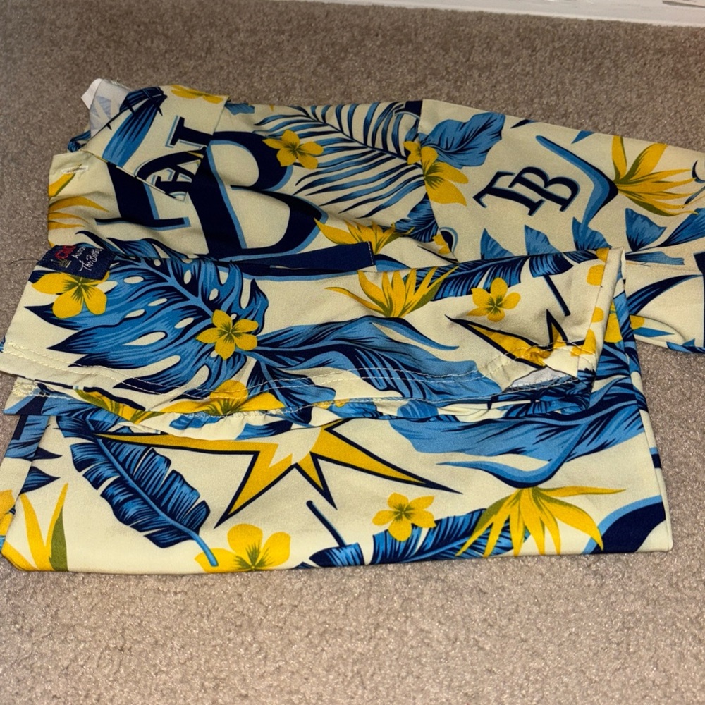 Dave Wills Match-Up Tampa Bay Rays Baseball Hawaiian Shirt SGA Giveaway Size M - Picture 14 of 15